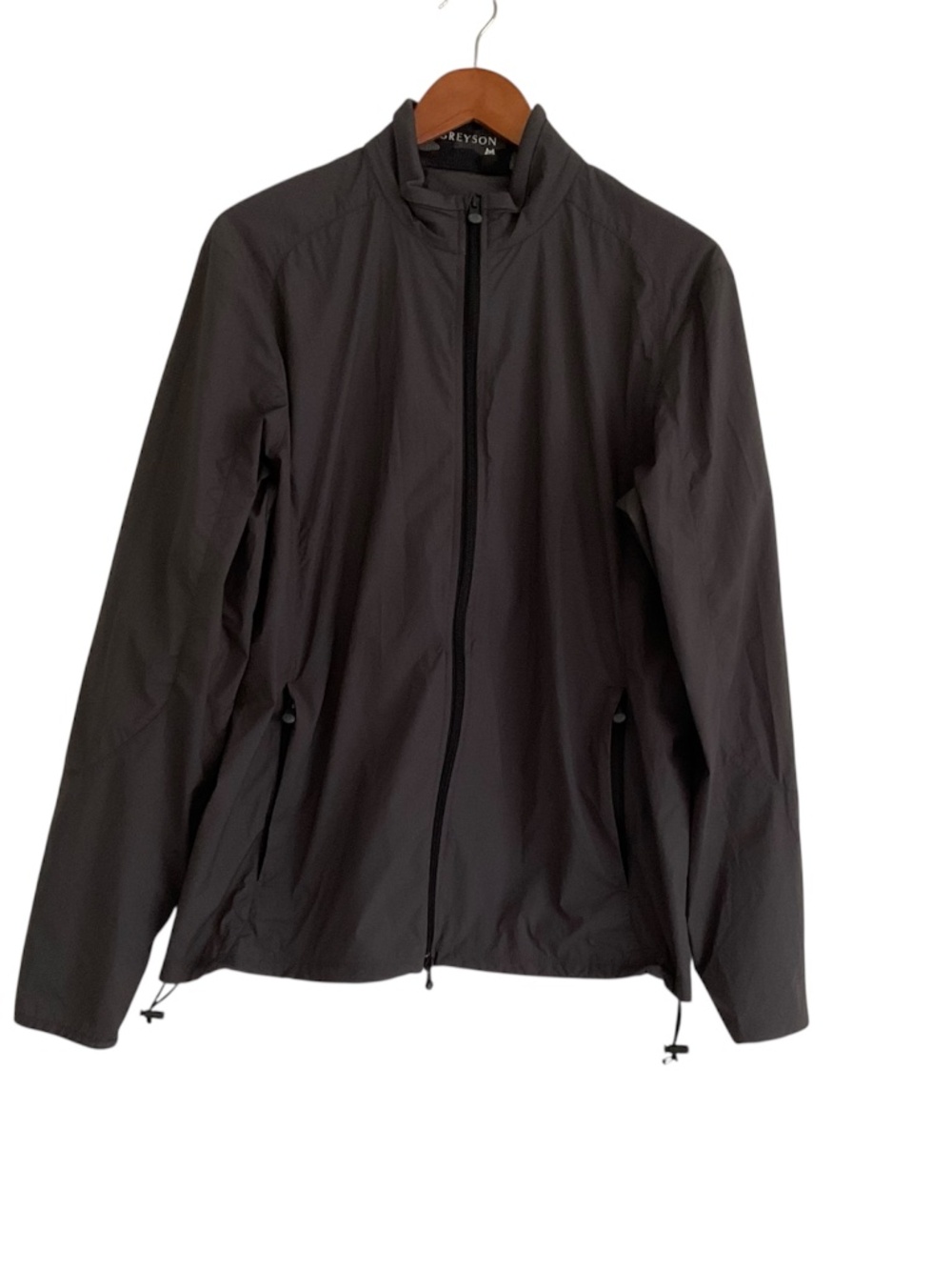 Greyson Mens Trailwolf Shell Full Zip Jacket Sz M Gray Golf Light Windbreaker